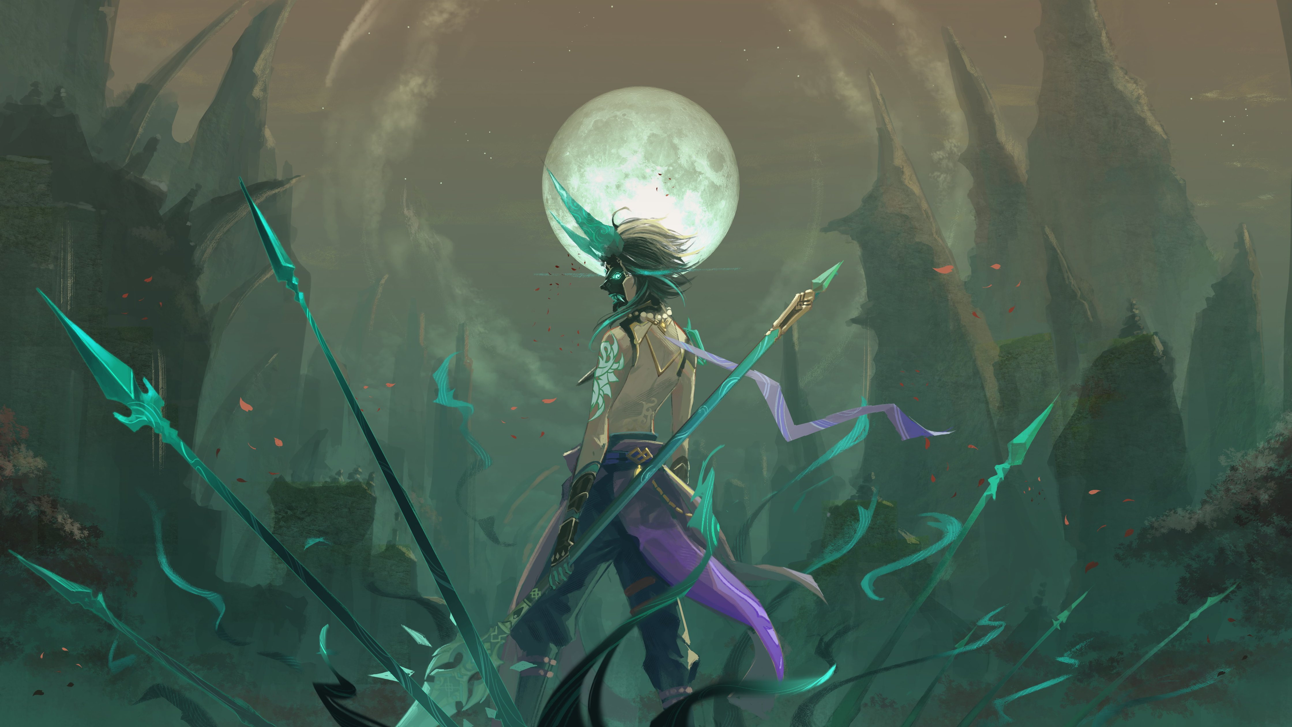 Xiao from Genshin Impact - Wallpapers for Apple iMac 24″ in 4480x2520 resolution