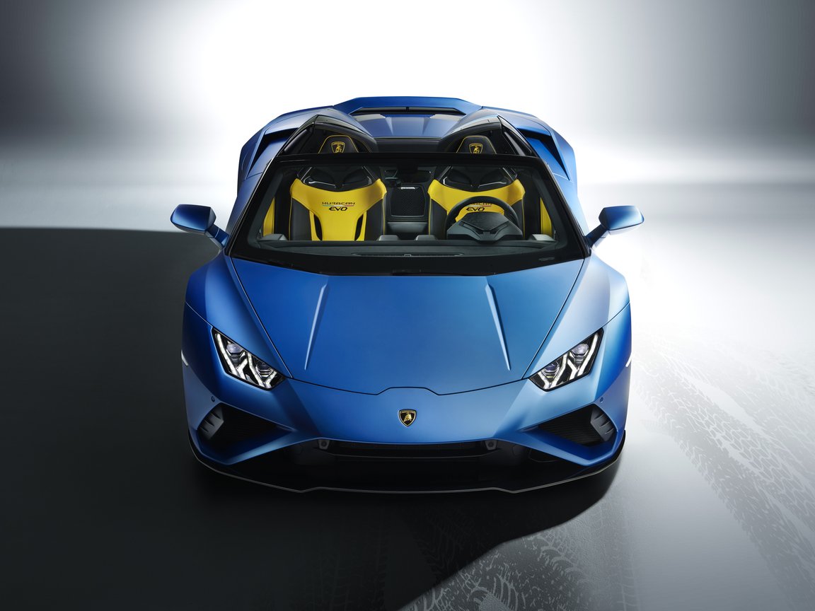 Blue Lamborghini Huracán Spyder - XGA+ wallpapers in 1152x864 resolution