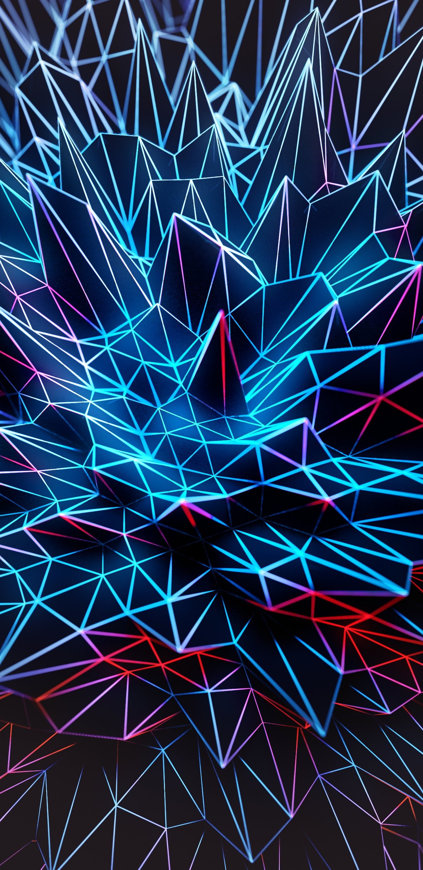 Polygonal geometry - Wallpapers for Samsung Galaxy S8/S8+/Note 8/S9/S9+/Note 9 in 1440x2960 resolution