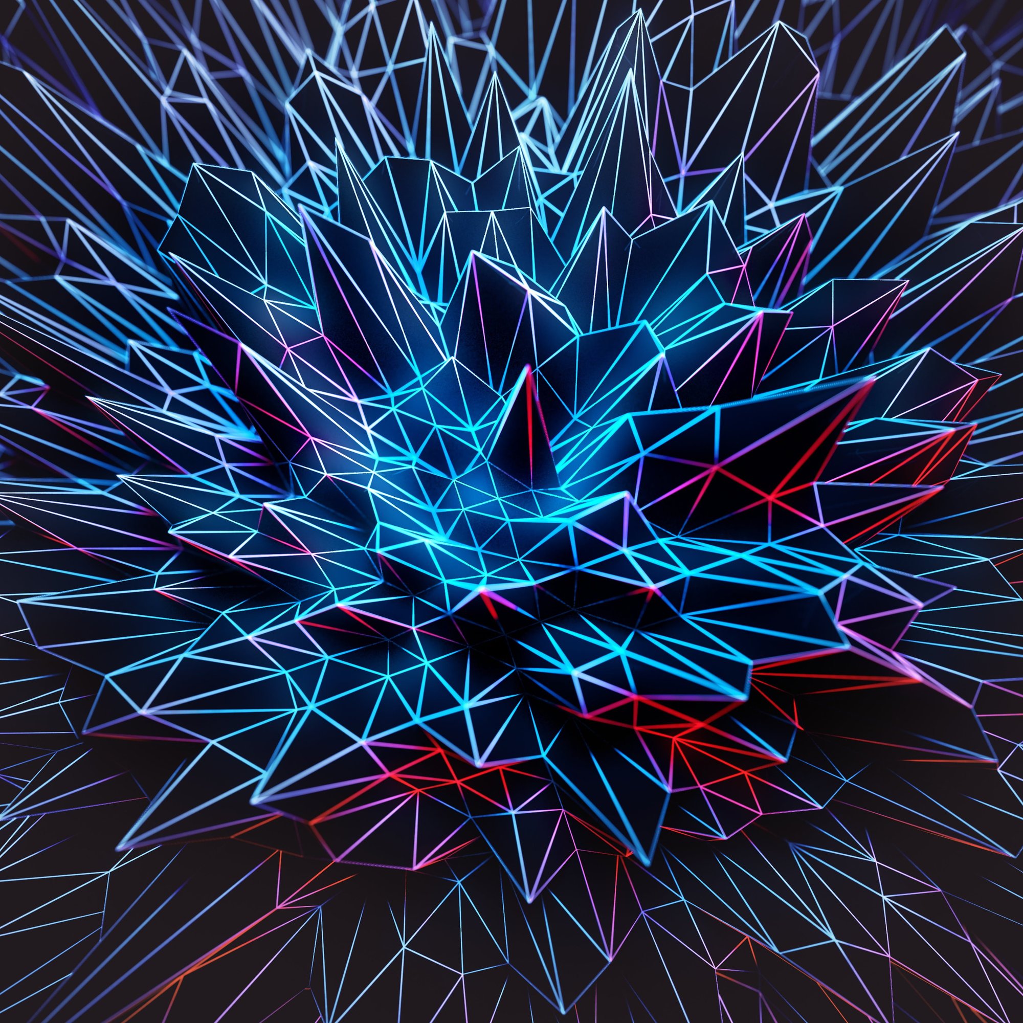 Polygonal geometry - Wallpapers for Samsung/Xiaomi in 2000x2000 resolution
