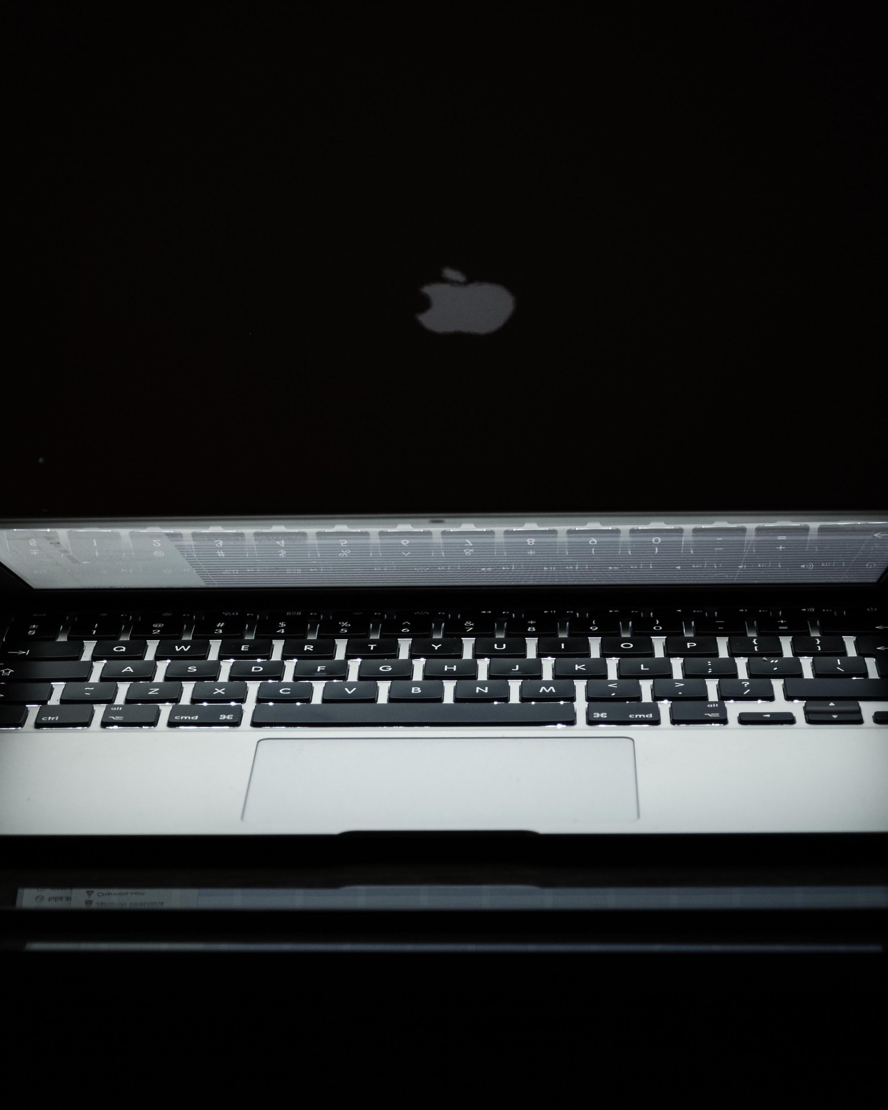 MacBook with a bright backlight - Wallpapers for Samsung Galaxy Z Fold 2/3 in 1768x2208 resolution
