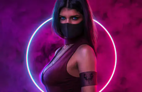 People wallpapers: cyberpunk, woman, neon, aura