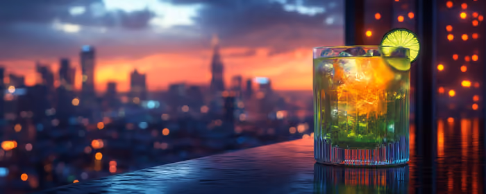 UltraWide 32:9 обои лайм (3840x1080): коктейль, лайм, лед, крыша