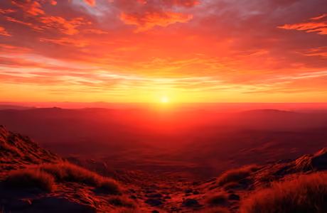Nature wallpapers: sunset, desert, valley, sun