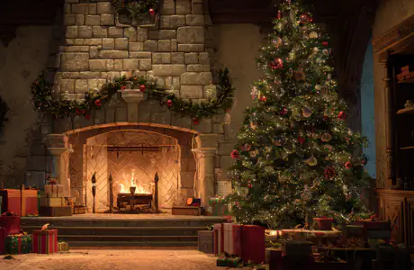 Celebrations wallpapers: living room, fireplace, christmas tree, christmas decorations