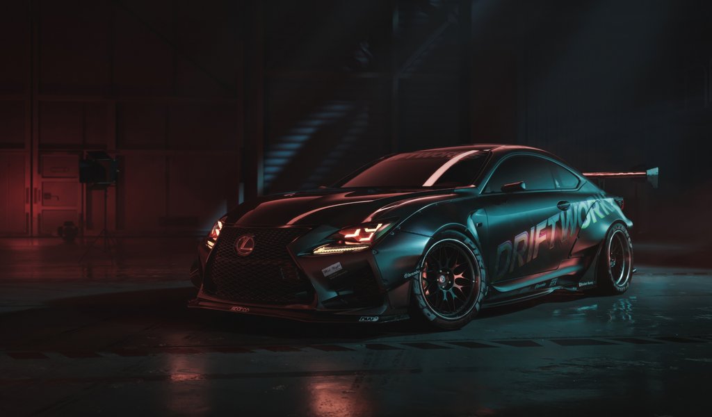Lexus RC F для дрифта - WSVGA обои в разрешении 1024x600