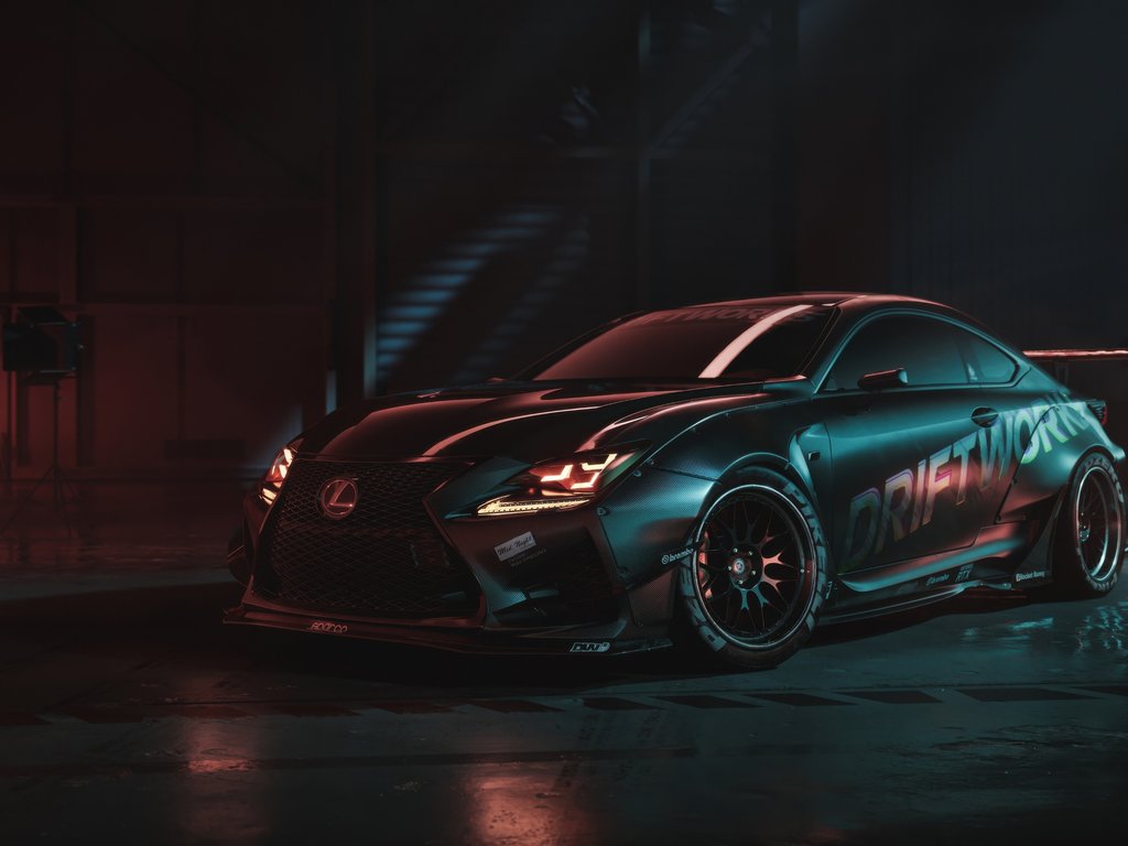 Lexus RC F для дрифта - XVGA обои в разрешении 1024x768