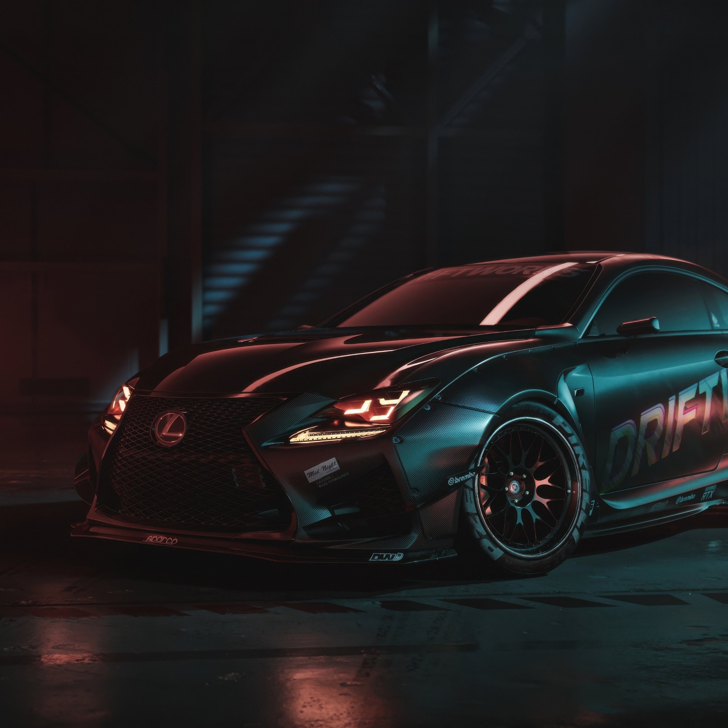 Lexus RC F for drift - Wallpapers for iPad Pro 13″ in 2752x2752 resolution