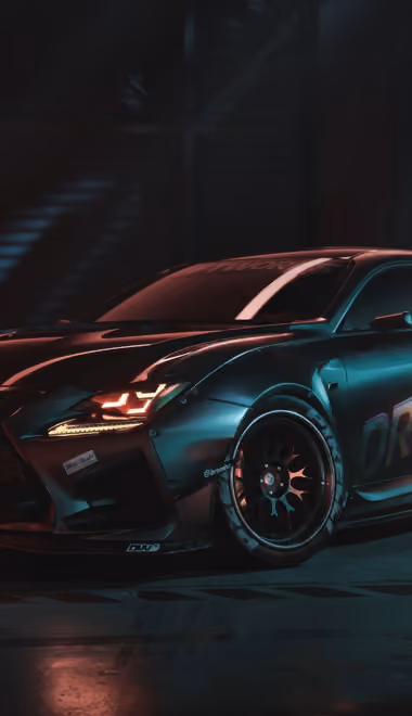 Lexus Wallpapers for Samsung Galaxy A13/A14/A53, Realme 12 Pro 5G, POCO M5 (1080x2408): Lexus RC F, coupe, drift, body kit