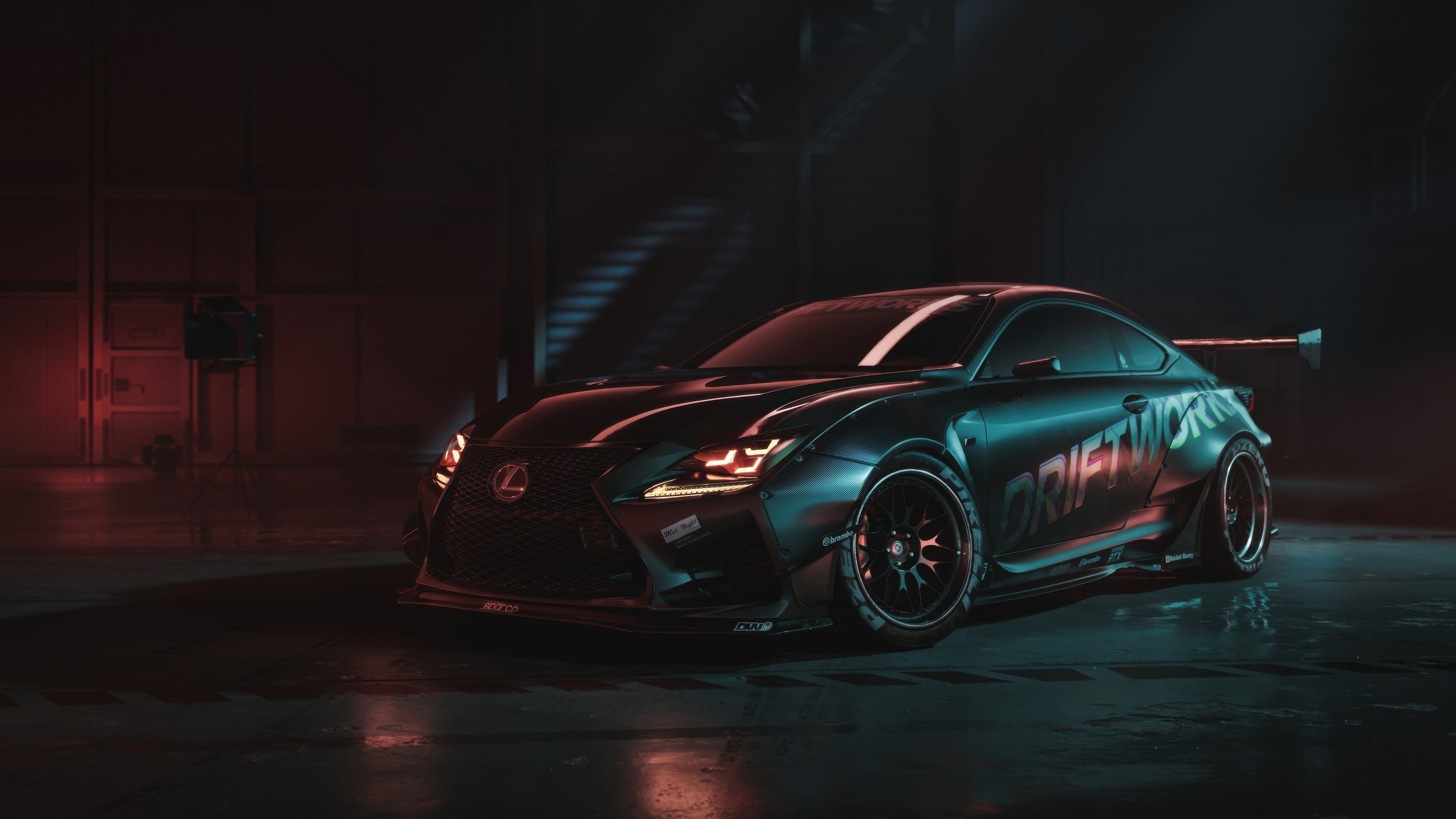 Lexus RC F for drift - Wallpapers for Apple iMac 24″ in 4480x2520 resolution