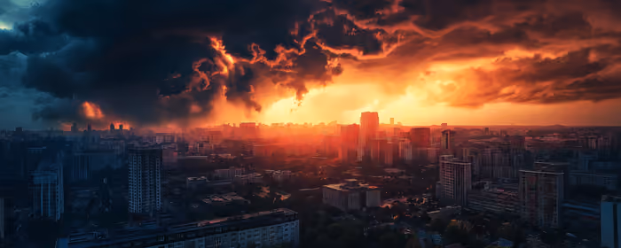 UltraWide 21:9 Heat wallpapers (3440x1440): sunset, apocalypse, skyline, clouds