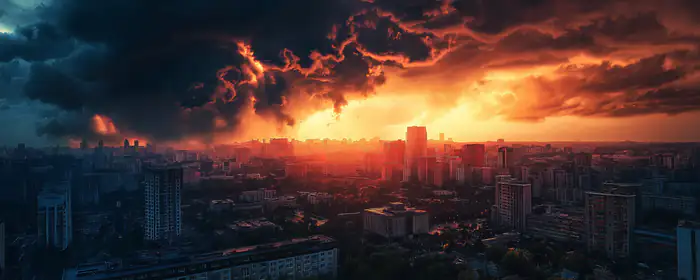 UltraWide 21:9 wallpapers (3440x1440): sunset, apocalypse, skyline, clouds