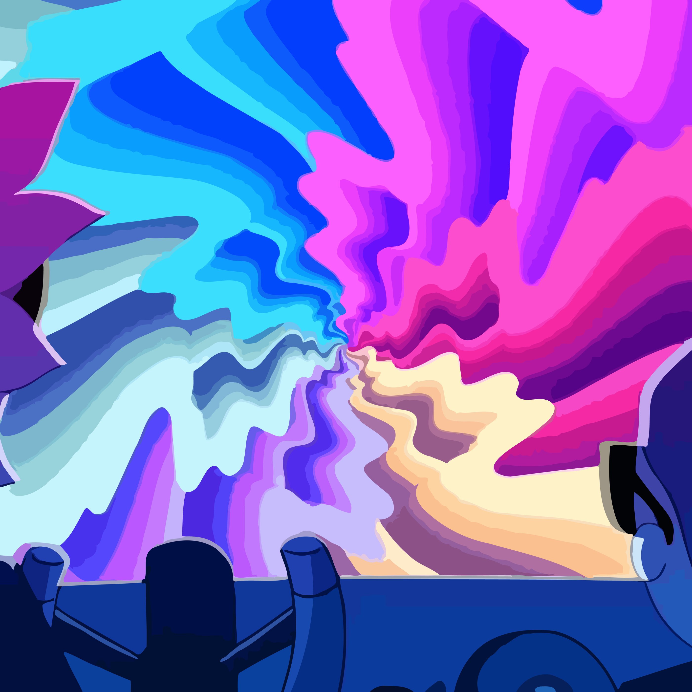 Rick and Morty fly through the portal - Wallpapers for Samsung Galaxy Tab S9+ in 2800x2800 resolution