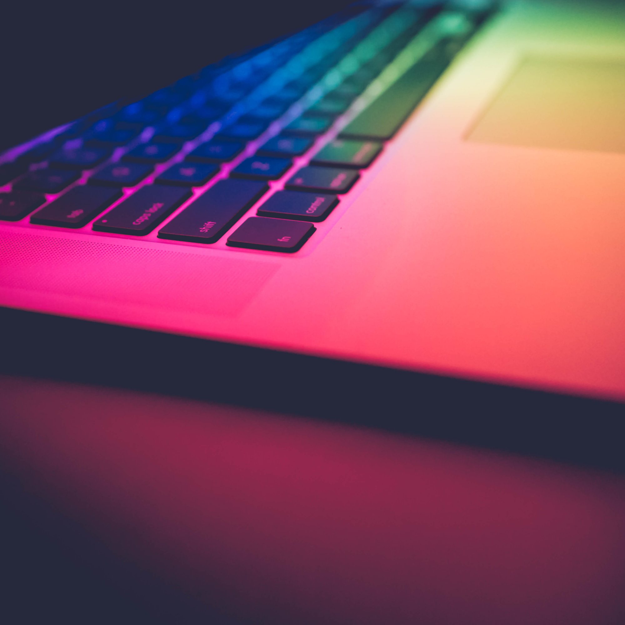 MacBook Pro with color backlight - Wallpapers for Samsung/Xiaomi in 2000x2000 resolution