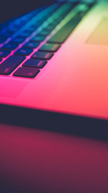 MacBook Pro with color backlight - Wallpapers for Nokia, Samsung in 360x640 resolution