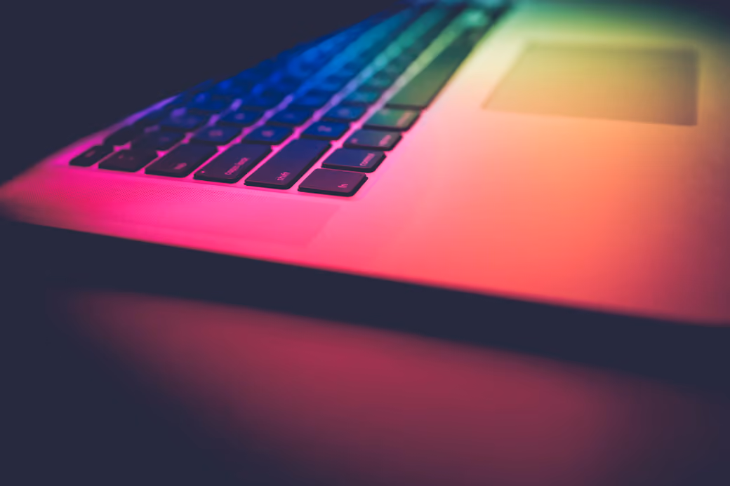 MacBook Pro with color backlight - Wallpapers for Samsung Galaxy A11/A20e/A20/M11, Xiaomi Redmi 9A/9C, POCO C40 in 720x1560 resolution