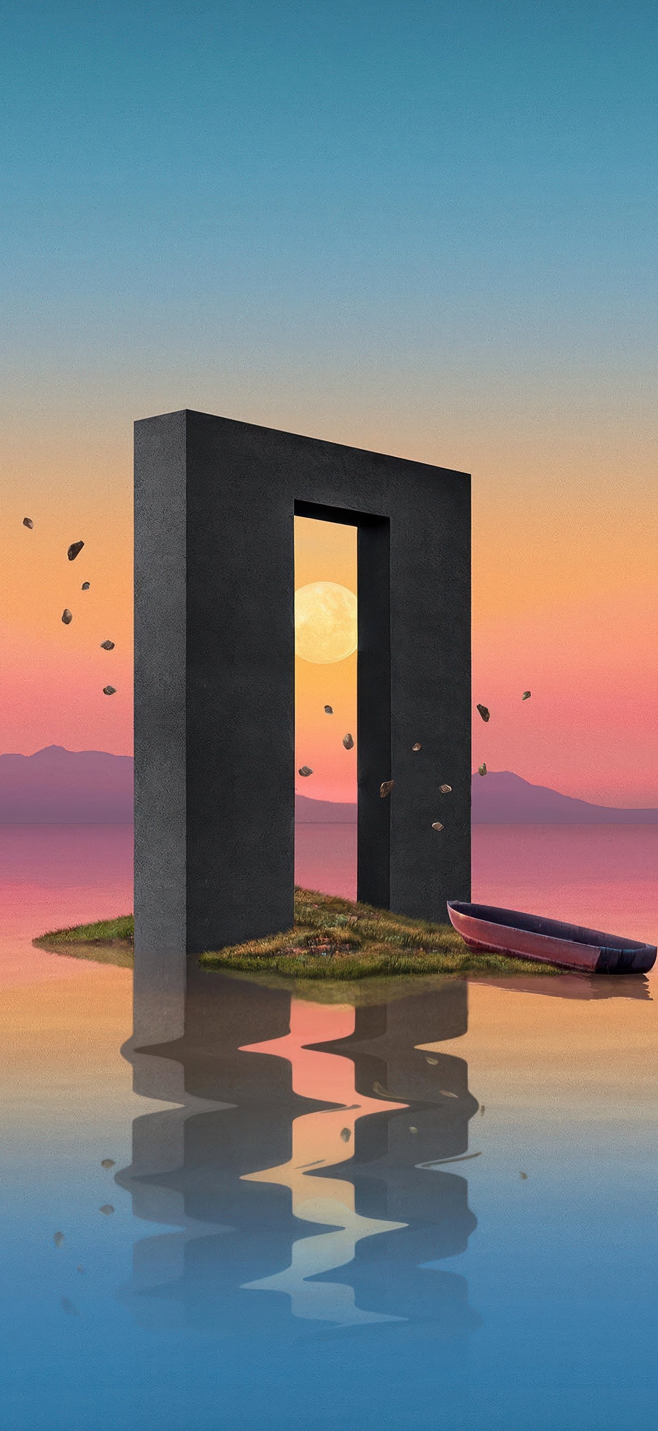 Monolith arch on the water - Wallpapers for iPhone 17 Pro Max/16 Pro Max in 1320x2868 resolution