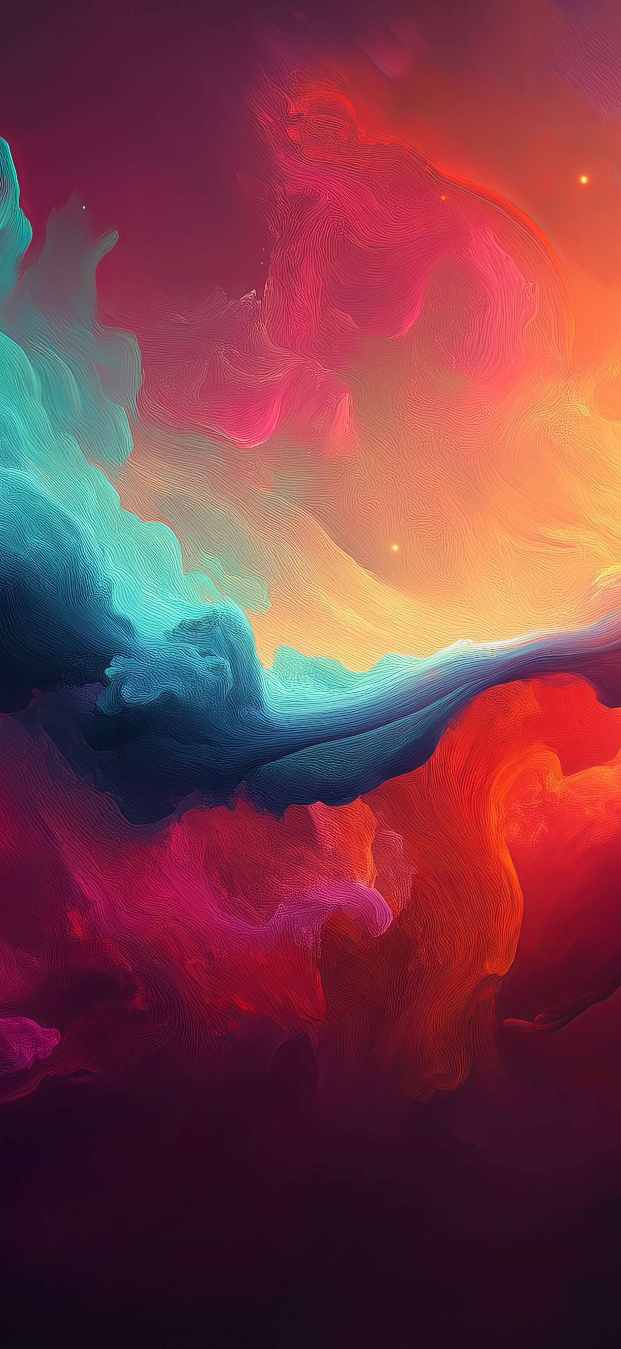 Colored clouds of the nebula - Wallpapers for iPhone Air in 1260x2736 resolution
