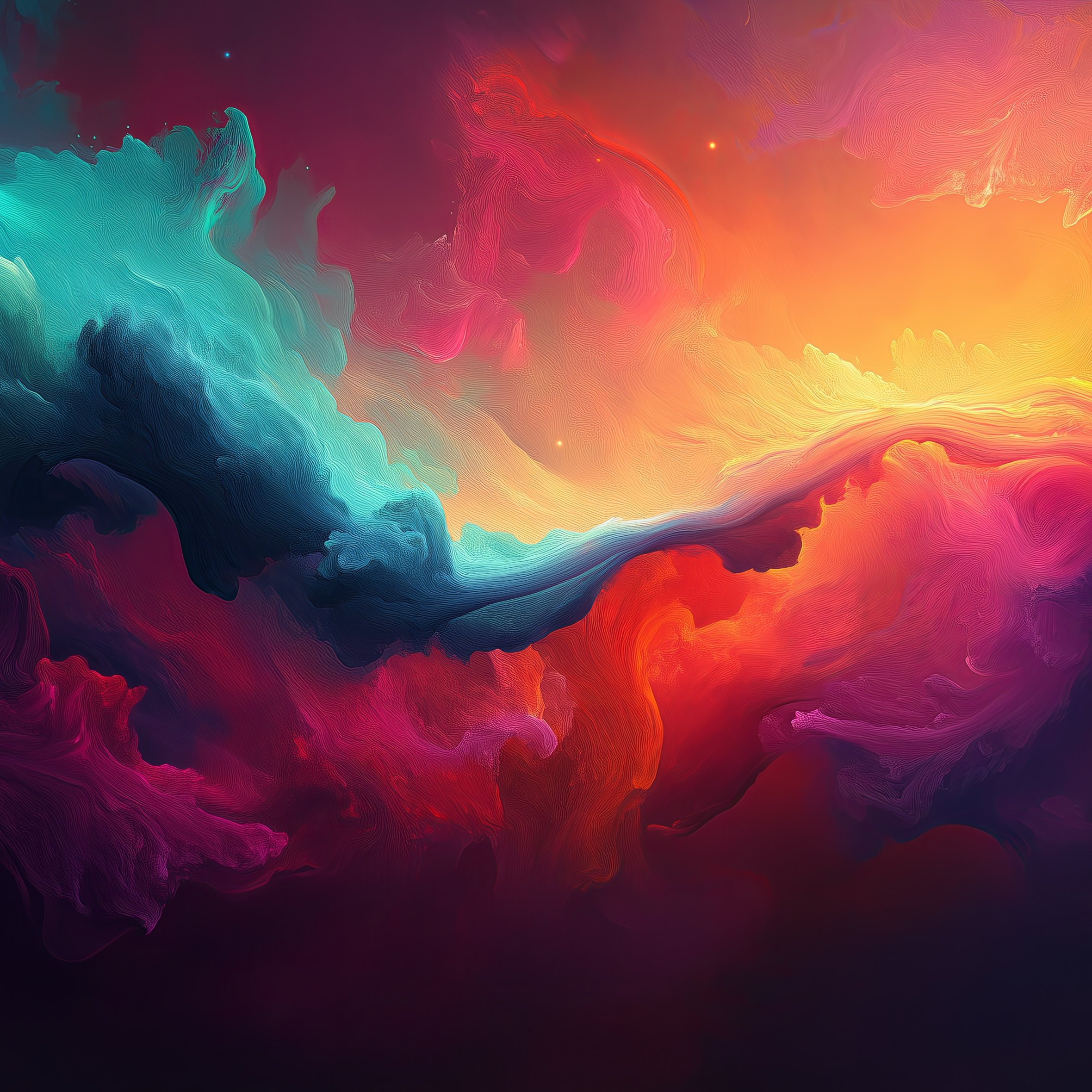 Colored clouds of the nebula - Wallpapers for iPad Air 10.9″ in 2360x2360 resolution