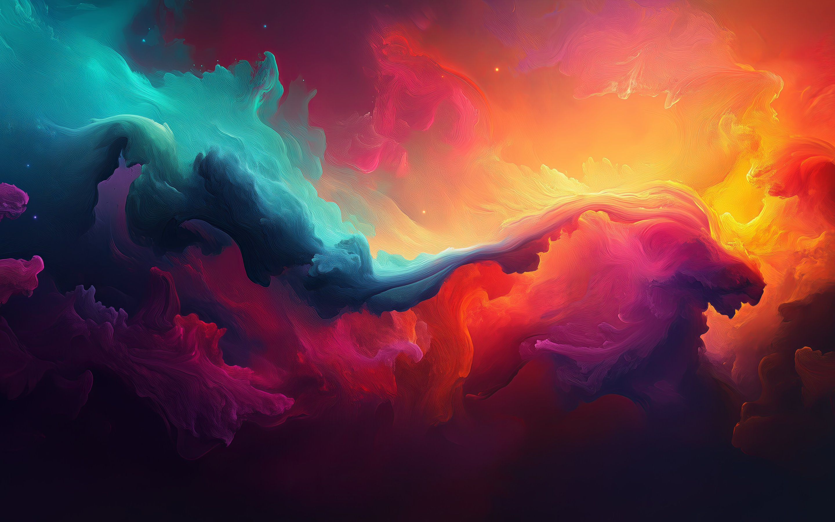 Colored clouds of the nebula - Wallpapers for Apple MacBook 15″ in 2880x1800 resolution