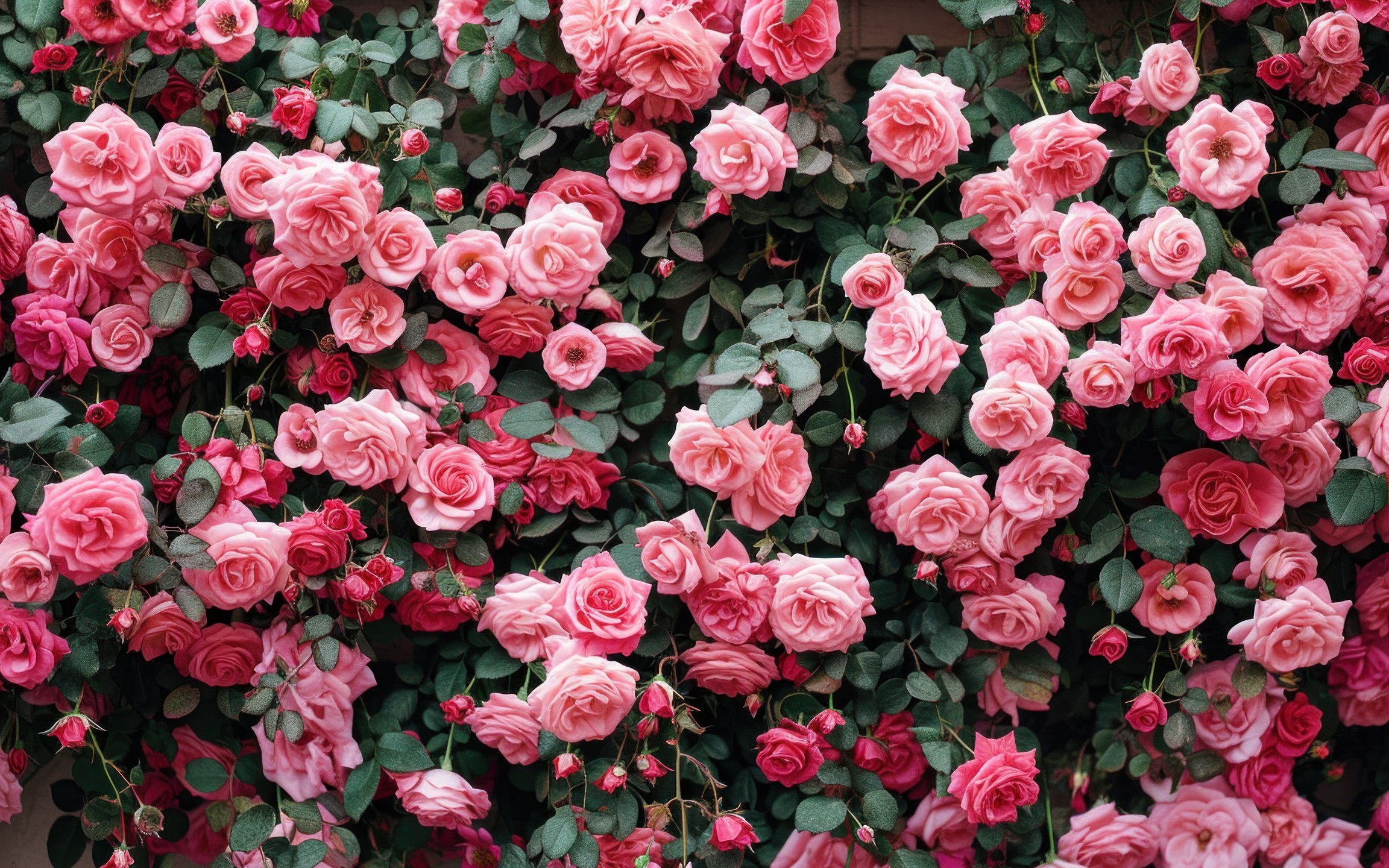Lush pink roses - Wallpapers for Apple MacBook 12″ in 2304x1440 resolution