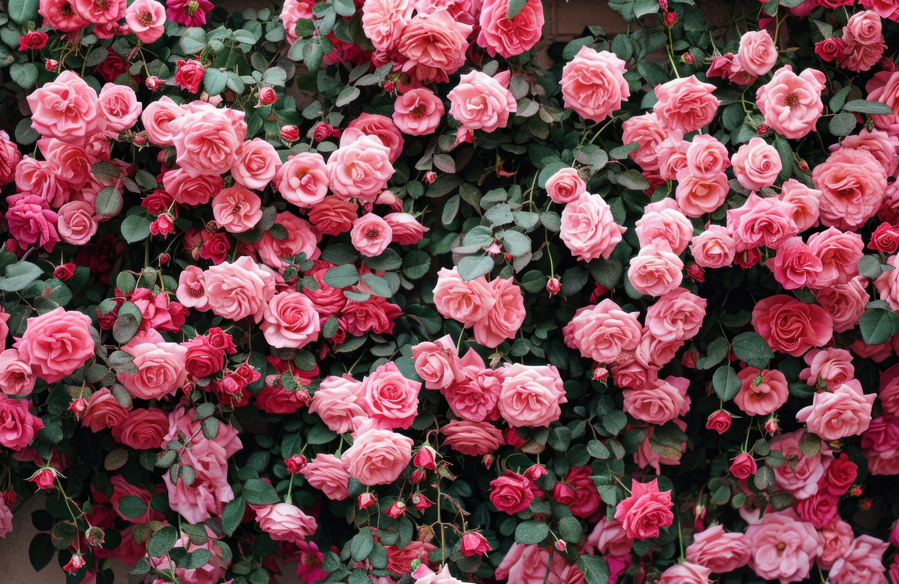 Lush pink roses - Wallpapers for Apple MacBook 14.2″ in 3024x1964 resolution