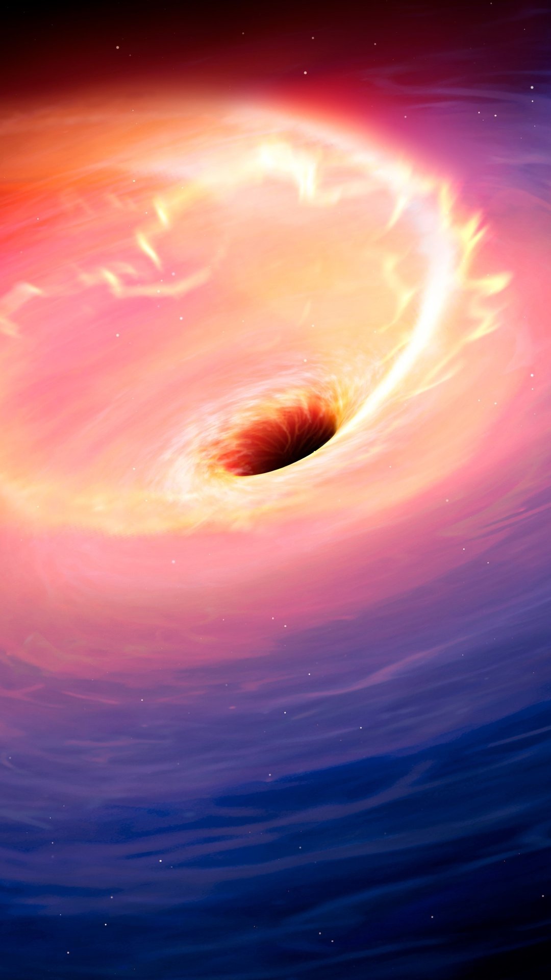 Black hole swallows a star - Wallpapers for Samsung, Honor, Sony in 1080x1920 resolution