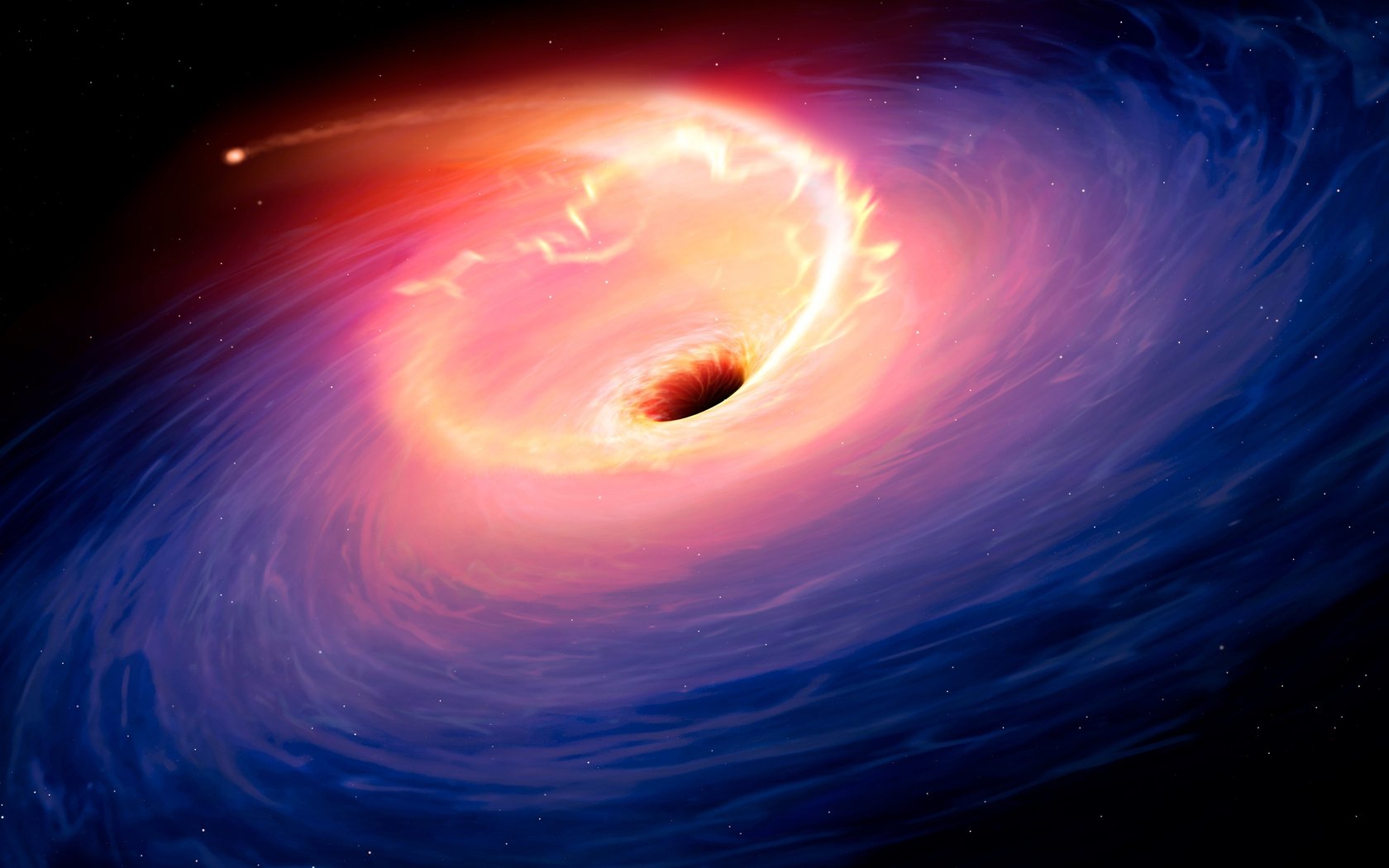 Black hole swallows a star - WSXGA+ wallpapers in 1680x1050 resolution