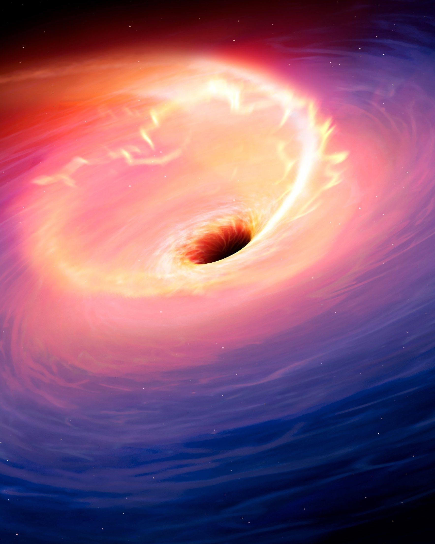 Black hole swallows a star - Wallpapers for Samsung Galaxy Z Fold 2/3 in 1768x2208 resolution