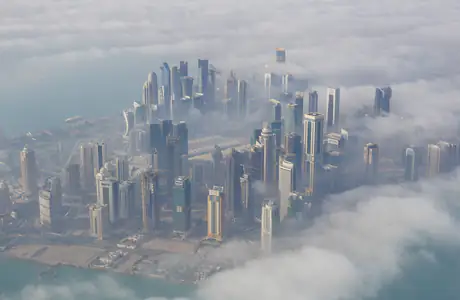 City wallpapers: Doha, Qatar, skyscrapers, downtown