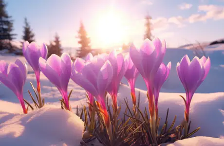 Nature wallpapers: snowdrops, flowers, snow, spring