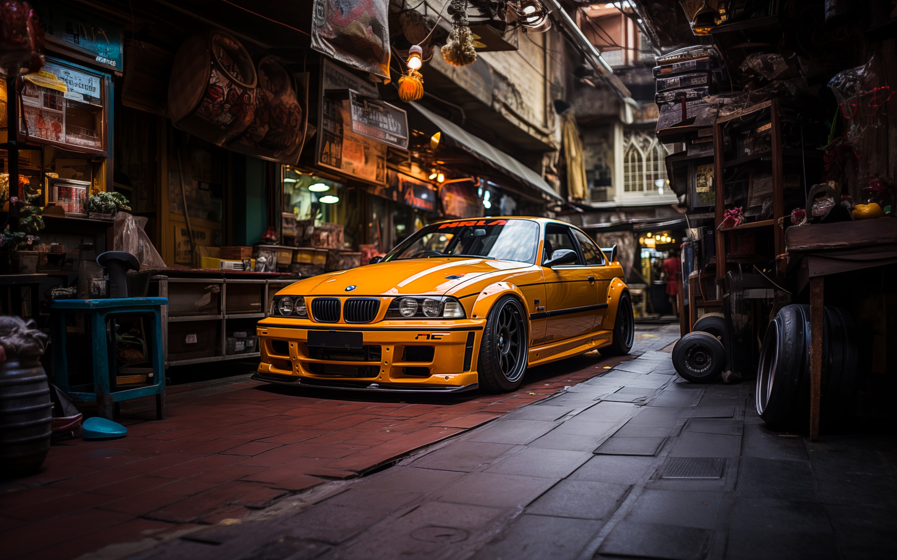 BMW 3 E36 with body kit tuning - Wallpapers for Apple MacBook 15″ in 2880x1800 resolution