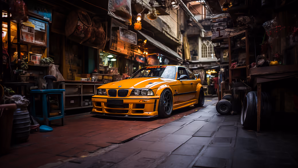 BMW 3 E36 с тюнинг обвесом - WXGA_1280 обои в разрешении 1280x800