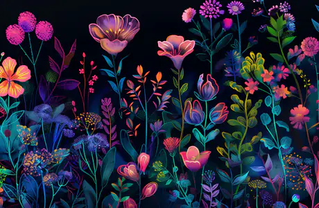 Nature wallpapers: flowers, neon, night, garden