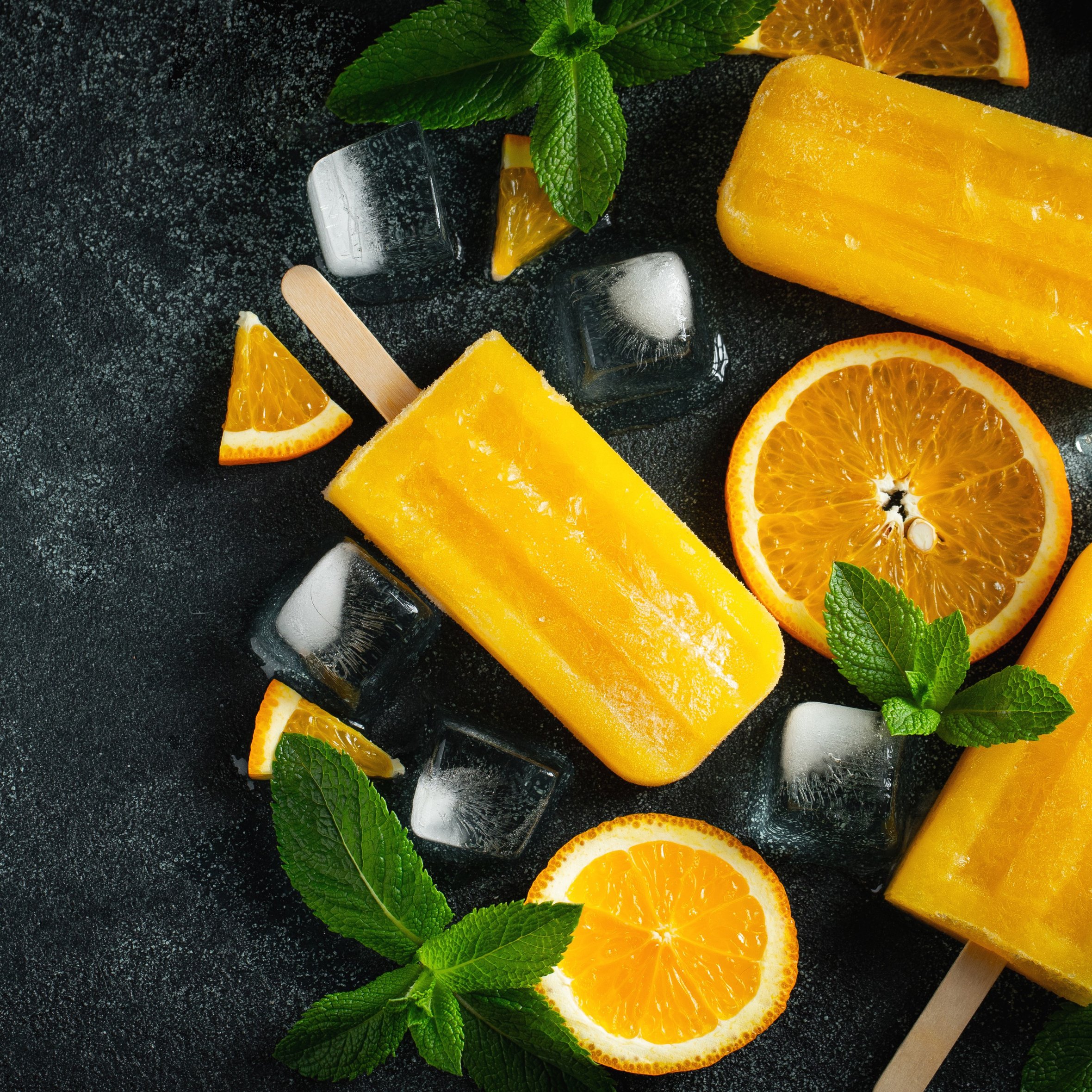 Orange fruit ice - Wallpapers for iPad Air 10.9″ in 2360x2360 resolution