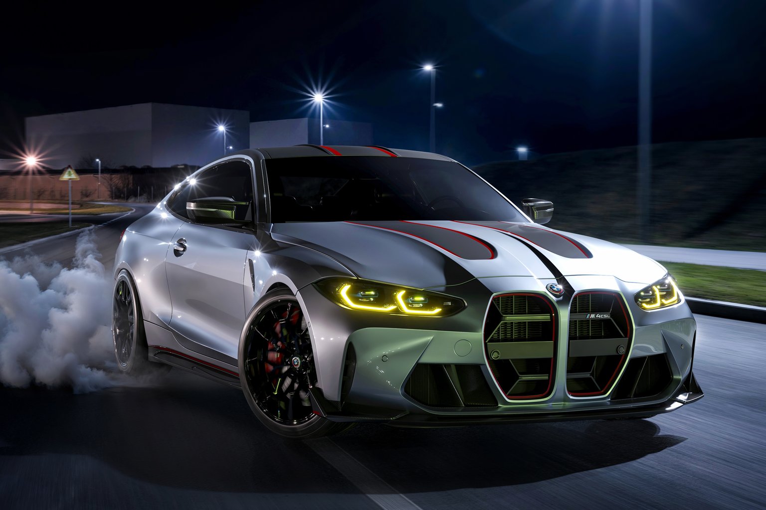 BMW M4 CSL drifting at night - Microsoft Surface 12.4″ wallpapers in 1536x1024 resolution