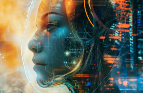 Processor and Microchip wallpapers for iPhone Air (2670x1878): android, woman, face, cybernetics