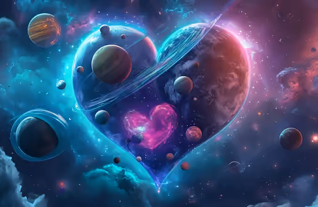 Constellation Wallpapers: surrealism, heart, nebula, planet