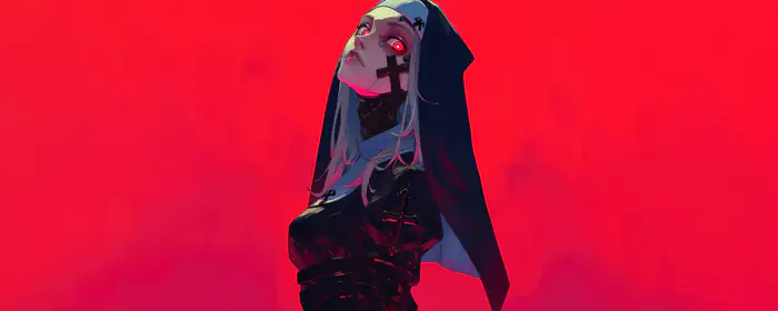 UltraWide 32:9 wallpapers (5120x1440): nun, girl, android, red eyes