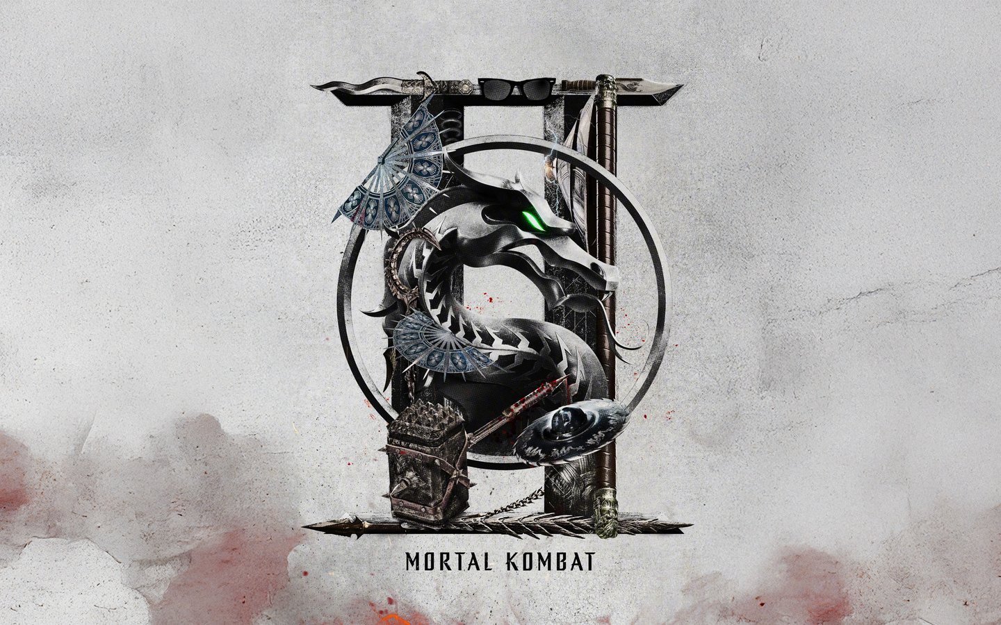 Логотип Mortal Kombat II с драконом - WSXGA обои в разрешении 1440x900
