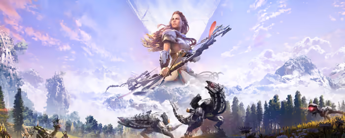 Обои игры: Horizon Zero Dawn, Элой, робот, дикая природа
