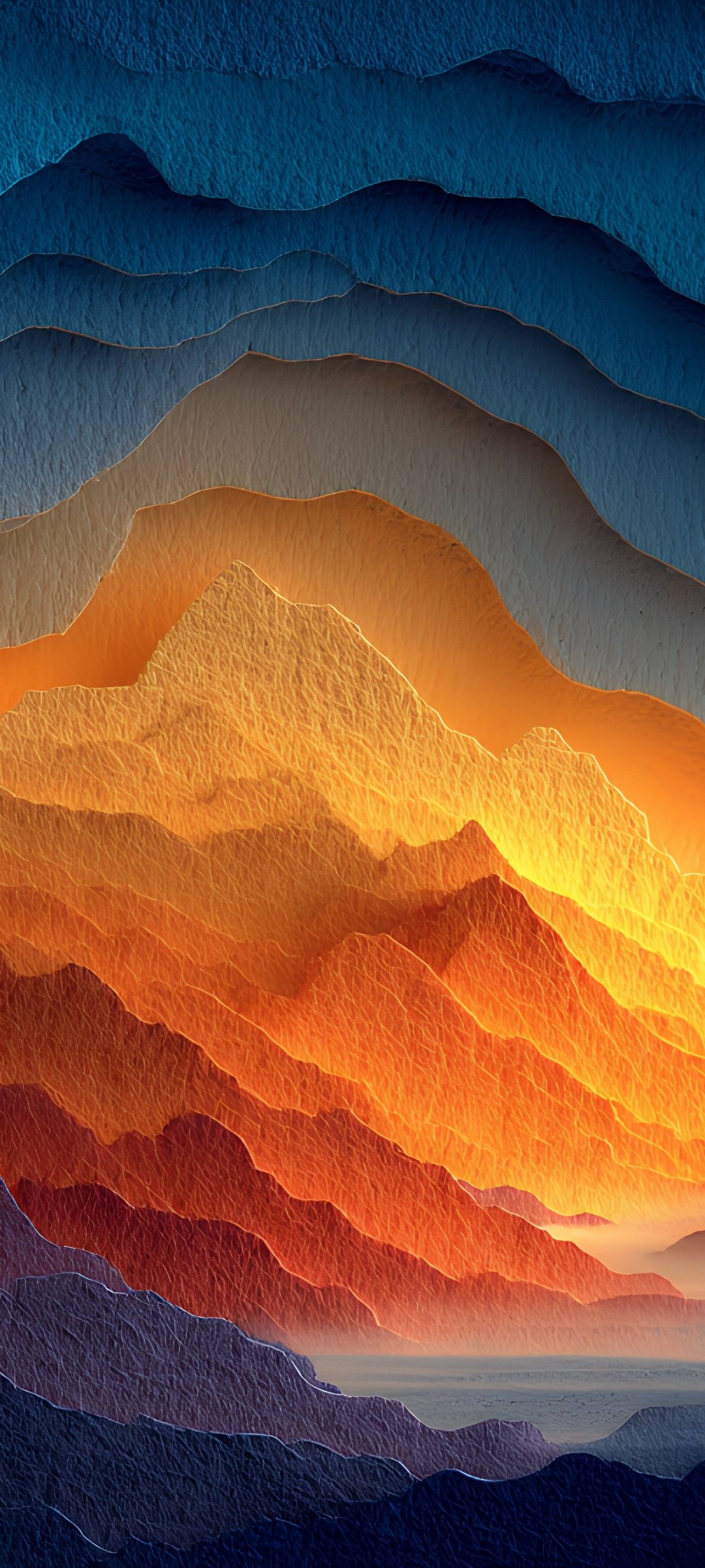 Layered abstract landscape - Wallpapers for Samsung Galaxy M55, POCO M4/X4/X5, Xiaomi Redmi 12/13/Note 13/Note 14/Note 14S in 1080x2400 resolution
