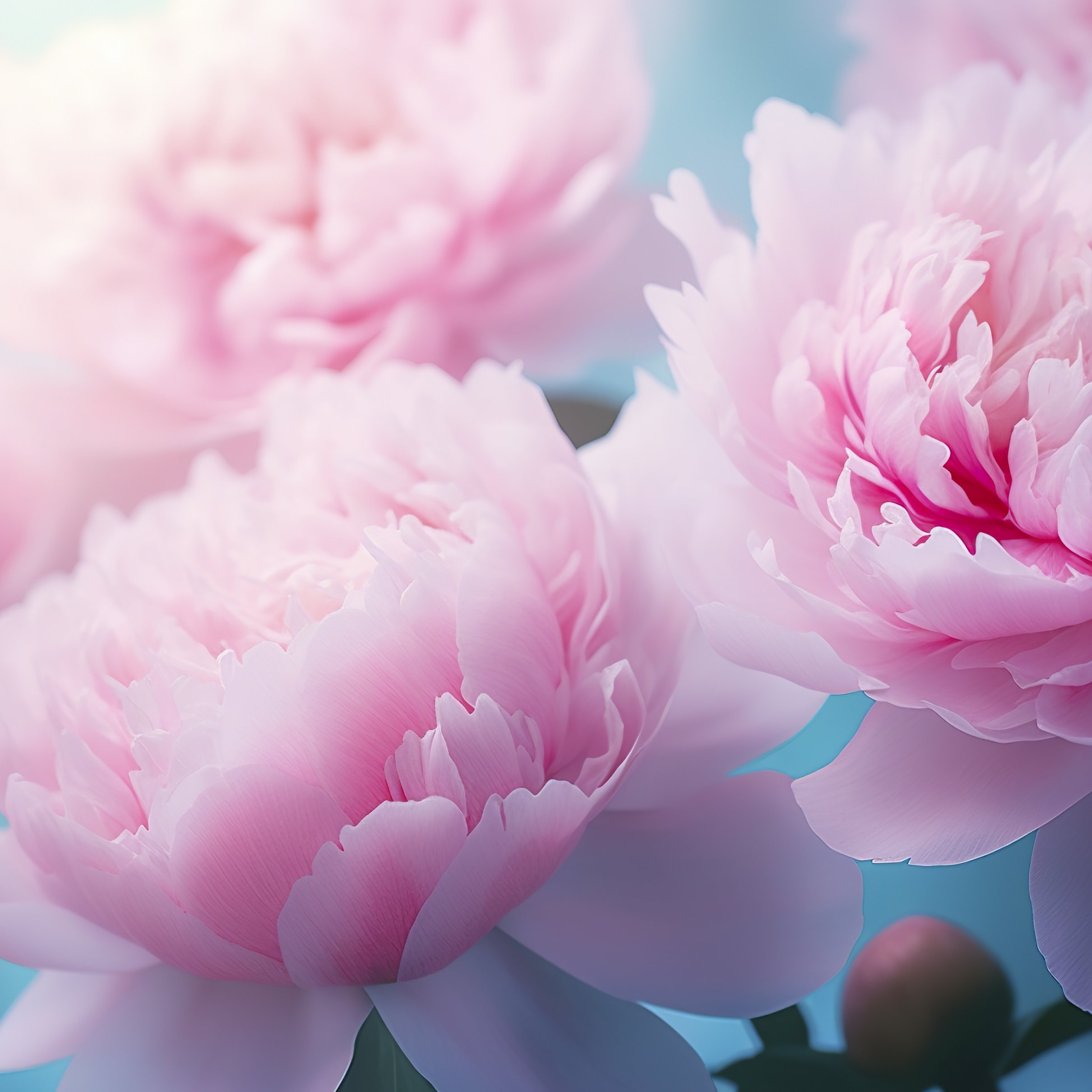 Delicate pink peonies - Wallpapers for iPad Pro 11″ 2024 in 2420x2420 resolution