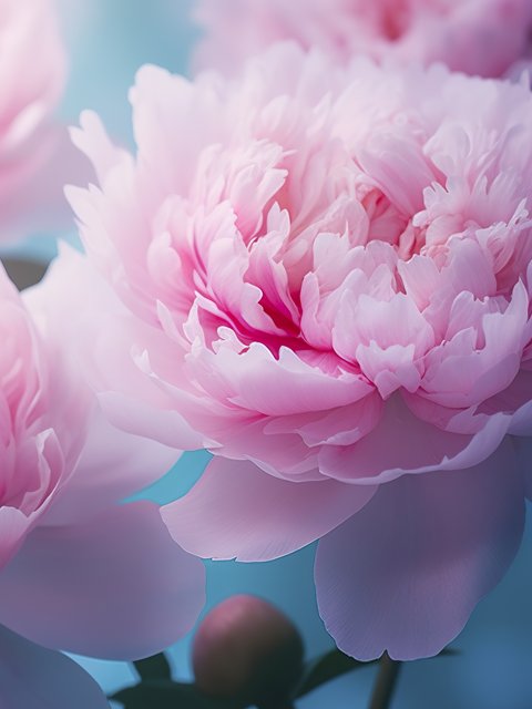 Delicate pink peonies - Wallpapers for HTC/BlackBerry in 480x640 resolution
