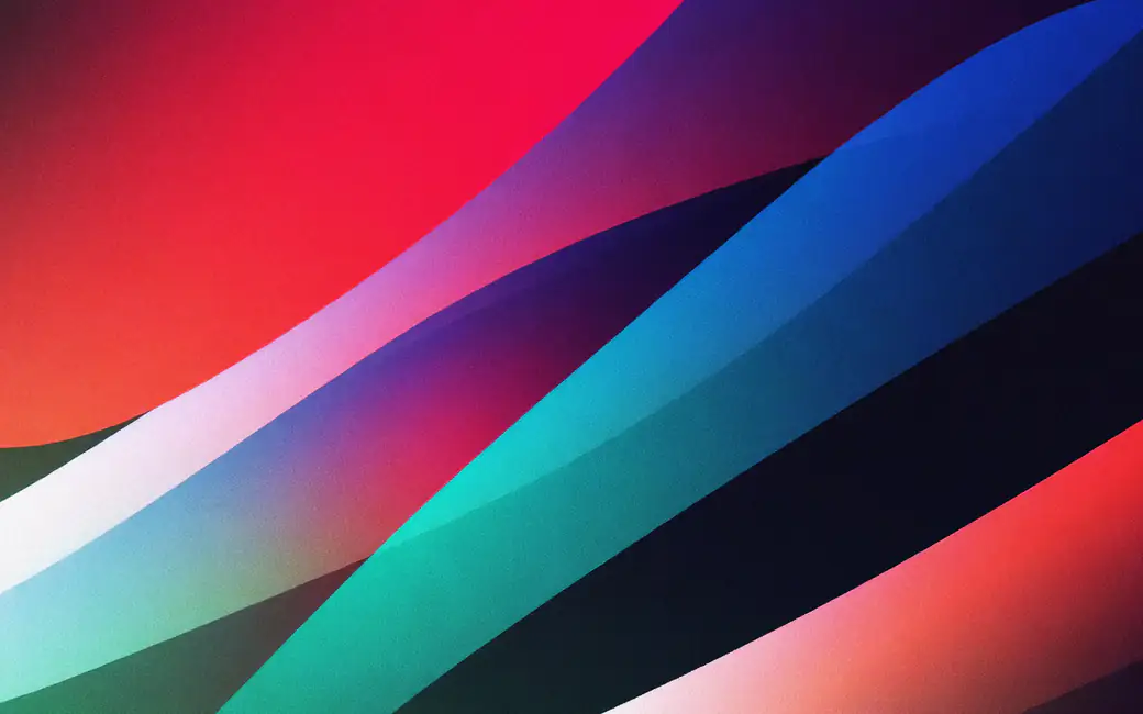 Red-green abstract waves — desktop and phone wallpaper, free download