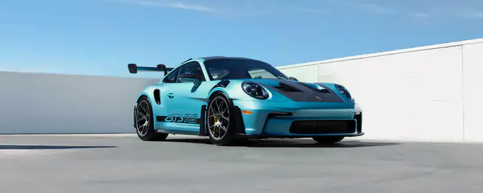 5K2K UltraWide 21:9 обои бетон (5120x2160): Porsche 911 GT3 RS, обвес, карбон, спойлер