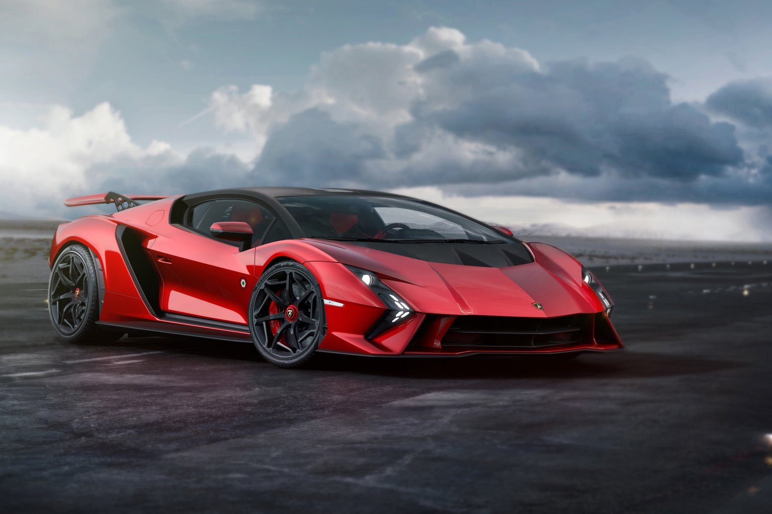 Red Lamborghini Invencible Front View - Microsoft Surface 12.4″ wallpapers in 1536x1024 resolution