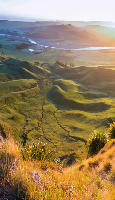 Nature wallpapers: sunset, valley, mountains, summer