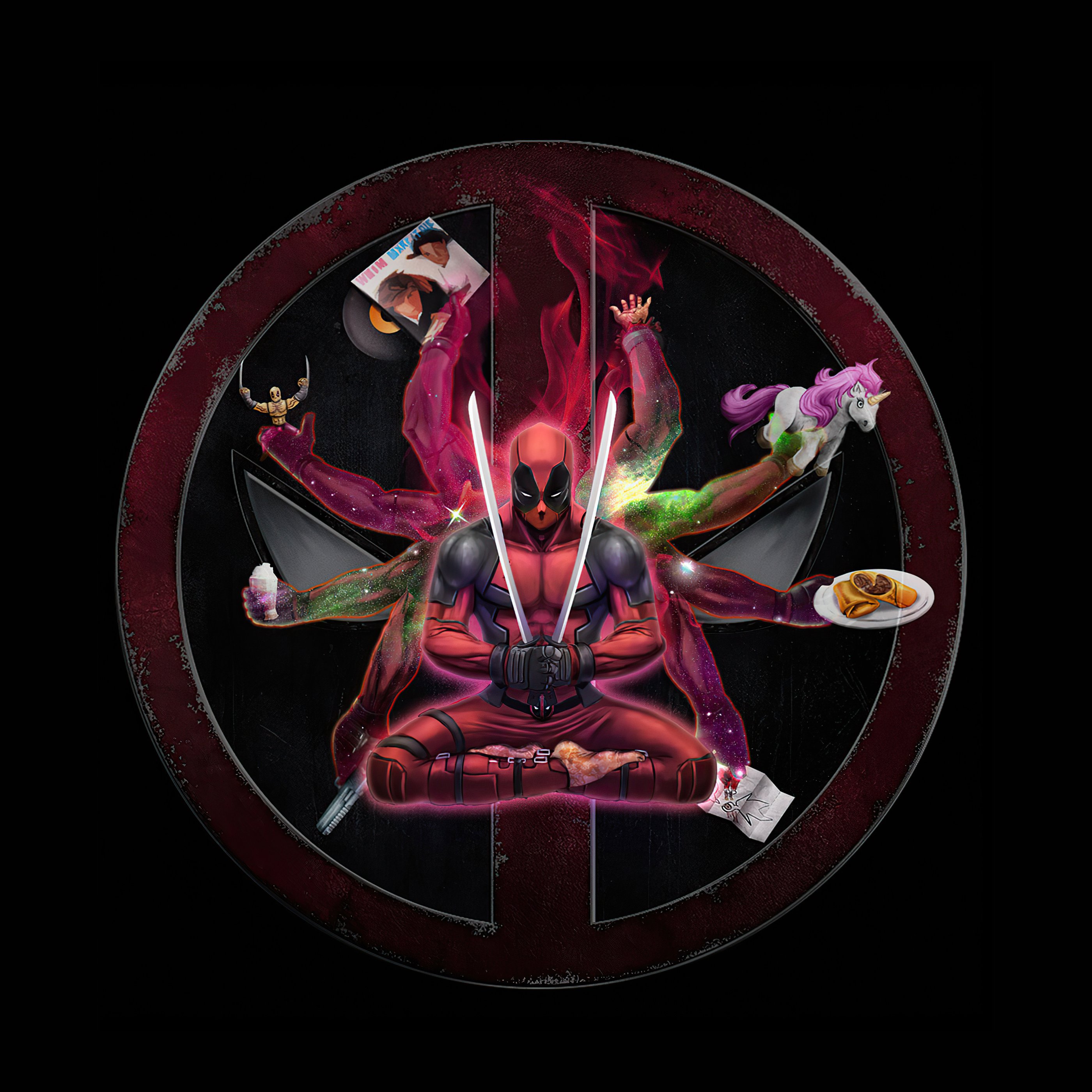 Marvel's Multi-armed Deadpool - Wallpapers for Samsung Galaxy Tab S9+ in 2800x2800 resolution
