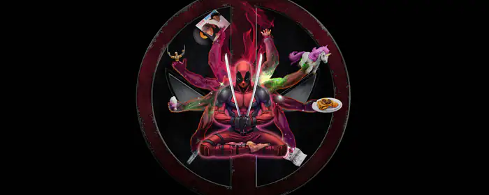 5K2K UltraWide 21:9 toy wallpapers (5120x2160): Deadpool, Marvel, humor, katana
